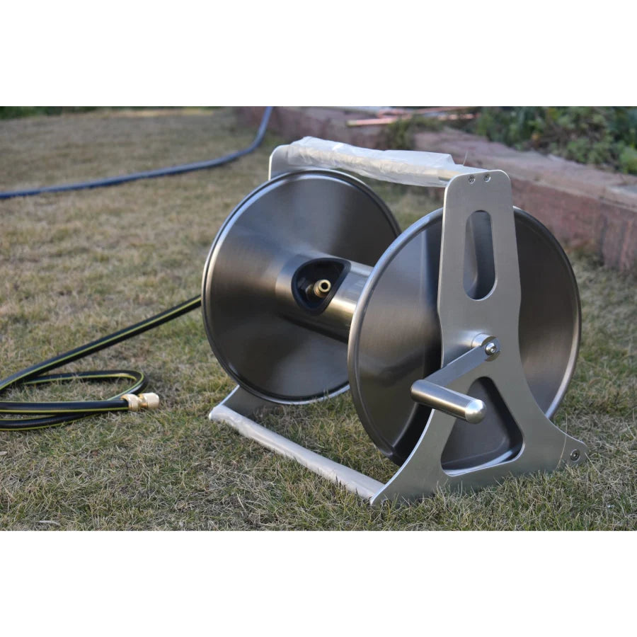 Stainless Steel Hose Reel with Brass Fittings