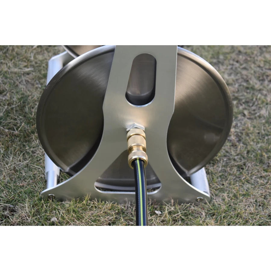 Stainless Steel Hose Reel with Brass Fittings