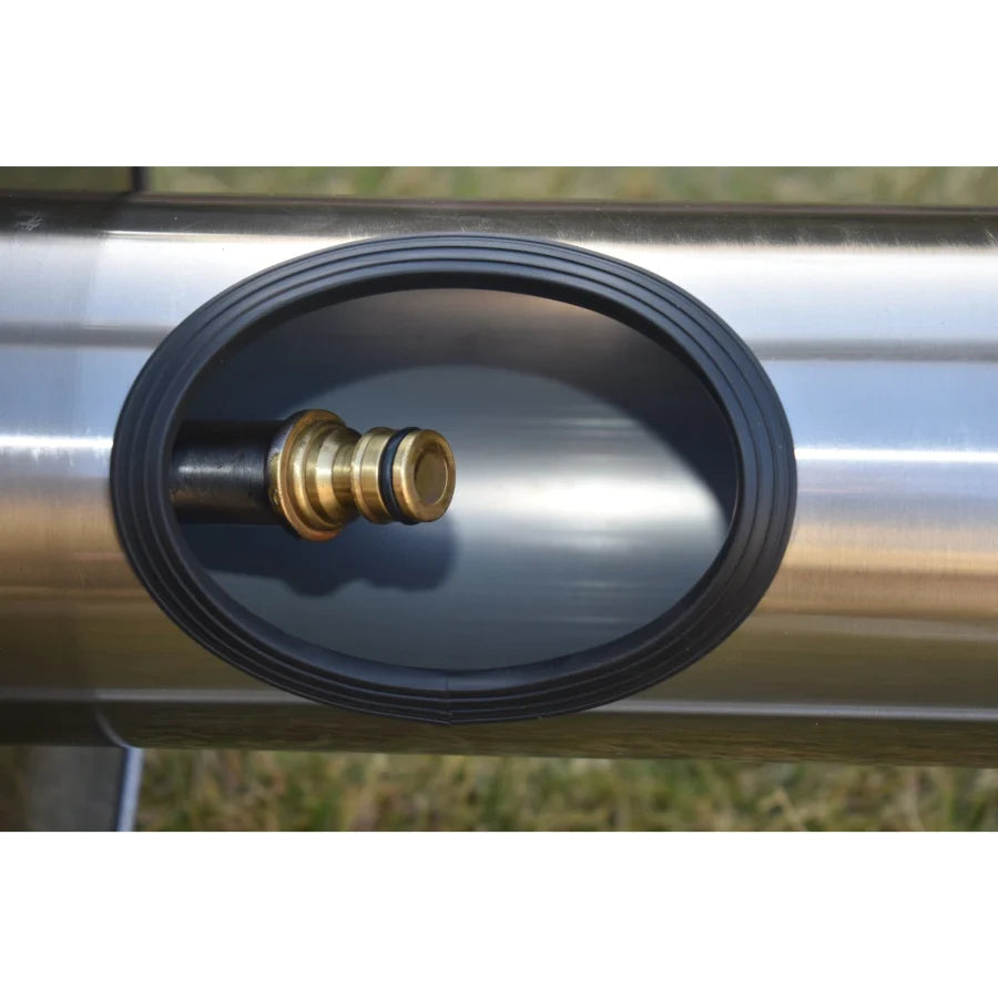 Stainless Steel Hose Reel with Brass Fittings