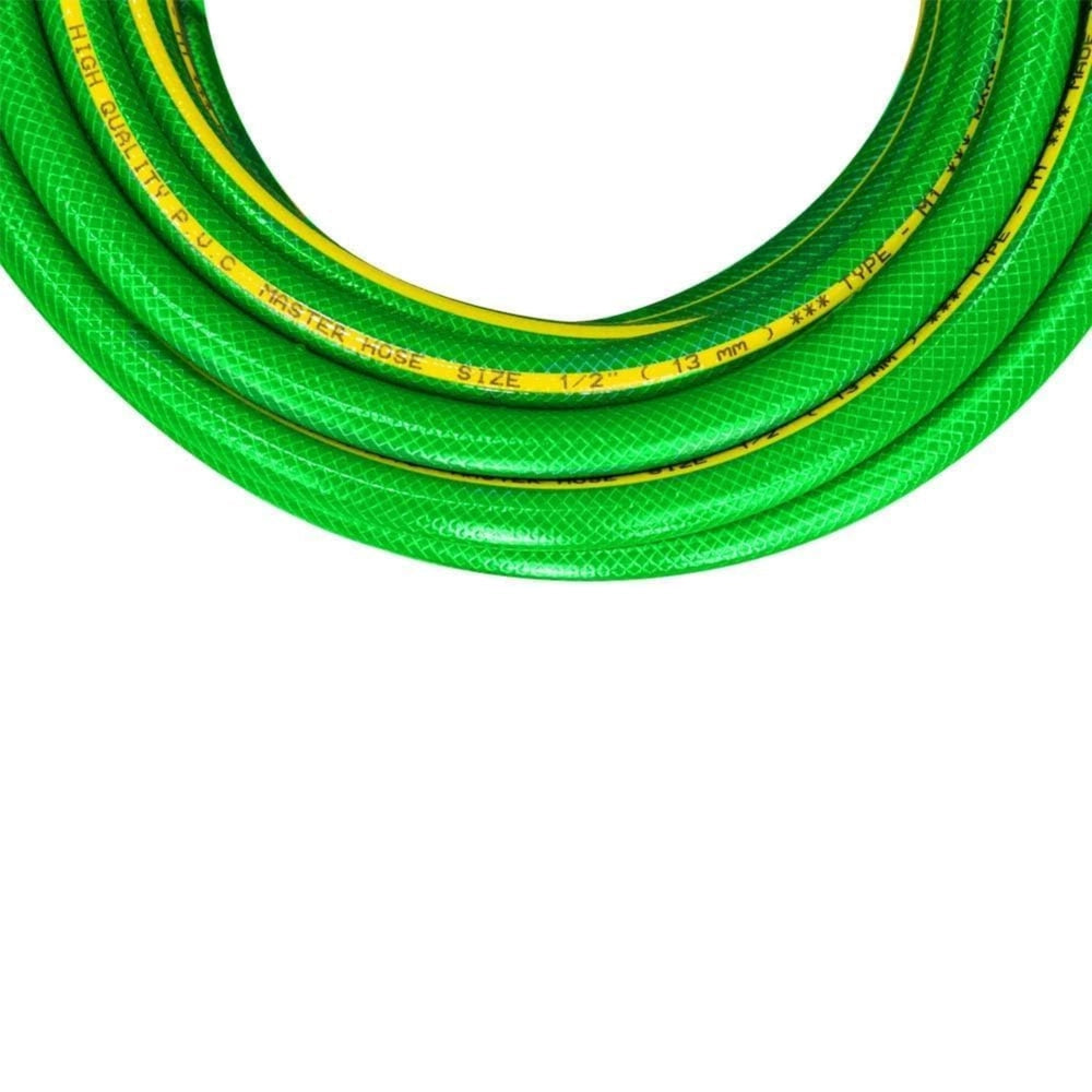 1/2 Inch 50Meter Reinforced Garden Hose Pipe | 4 Layer PVC Water Hose - Green