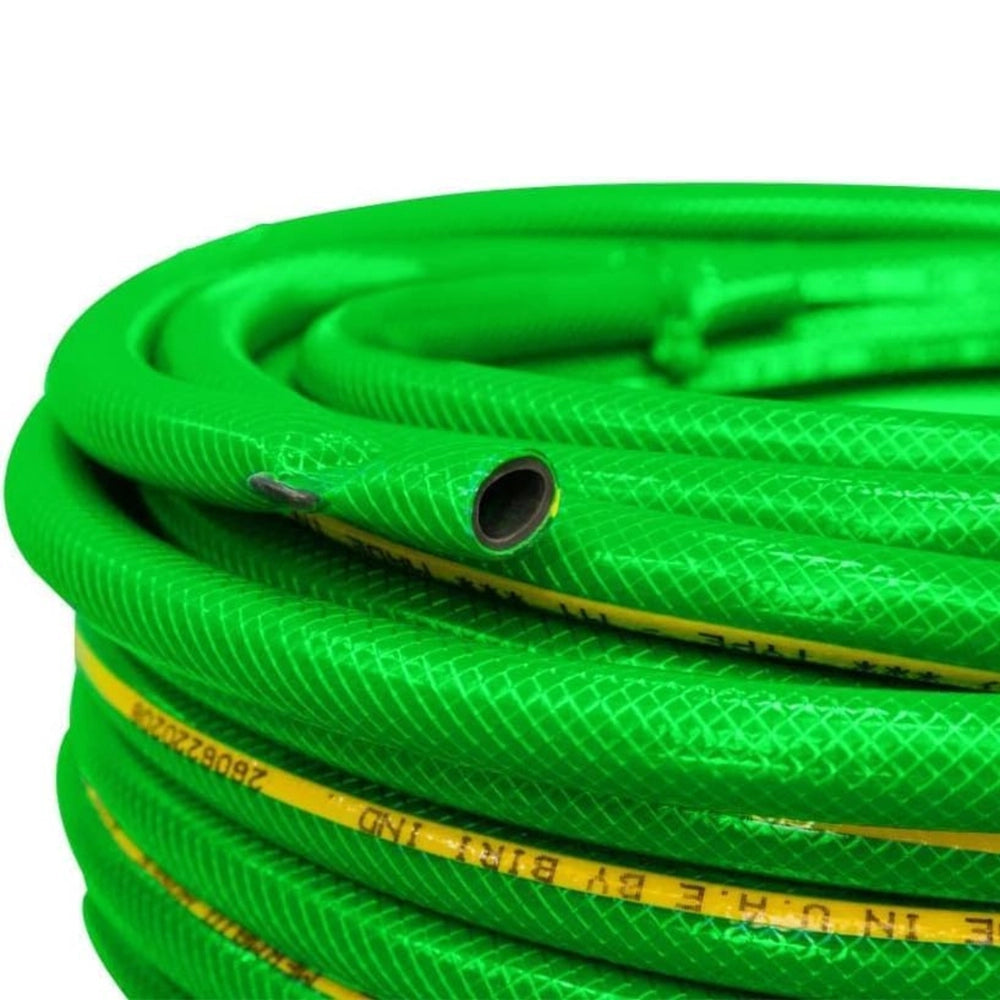 1/2 Inch 50Meter Reinforced Garden Hose Pipe | 4 Layer PVC Water Hose - Green