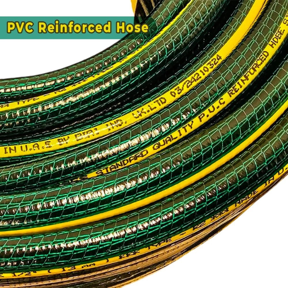 1/2 Inch Reinforced PVC Garden Hose Pipe | Standard Duty Flexible Water Hose