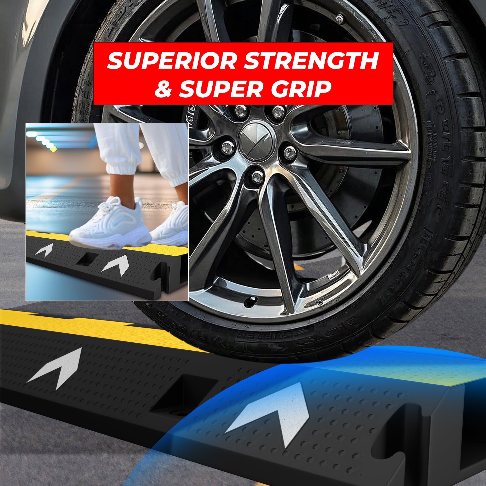 Heavy Duty Cable Protector Ramp for Indoor and Outdoor Use