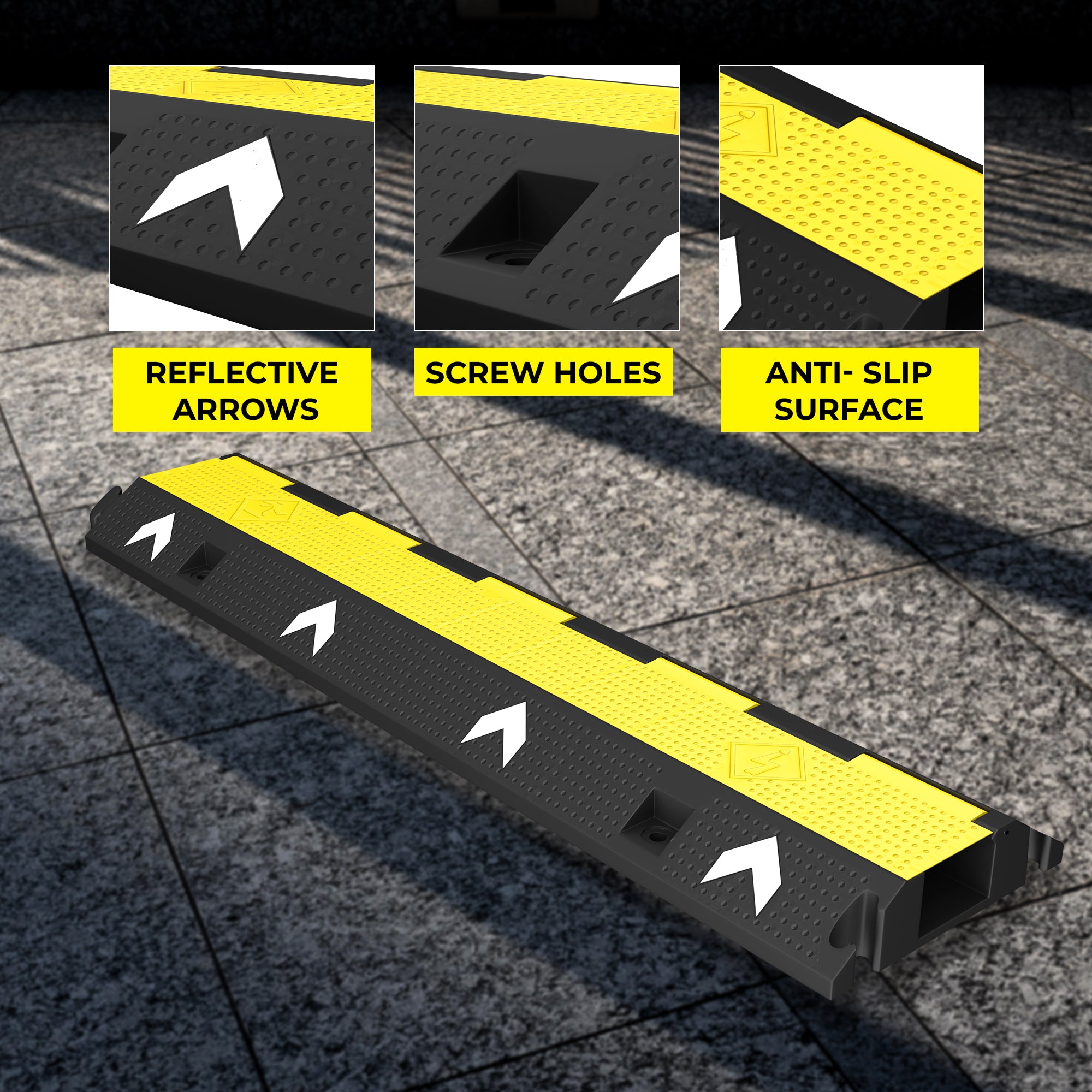 Heavy Duty Cable Protector Ramp for Indoor and Outdoor Use