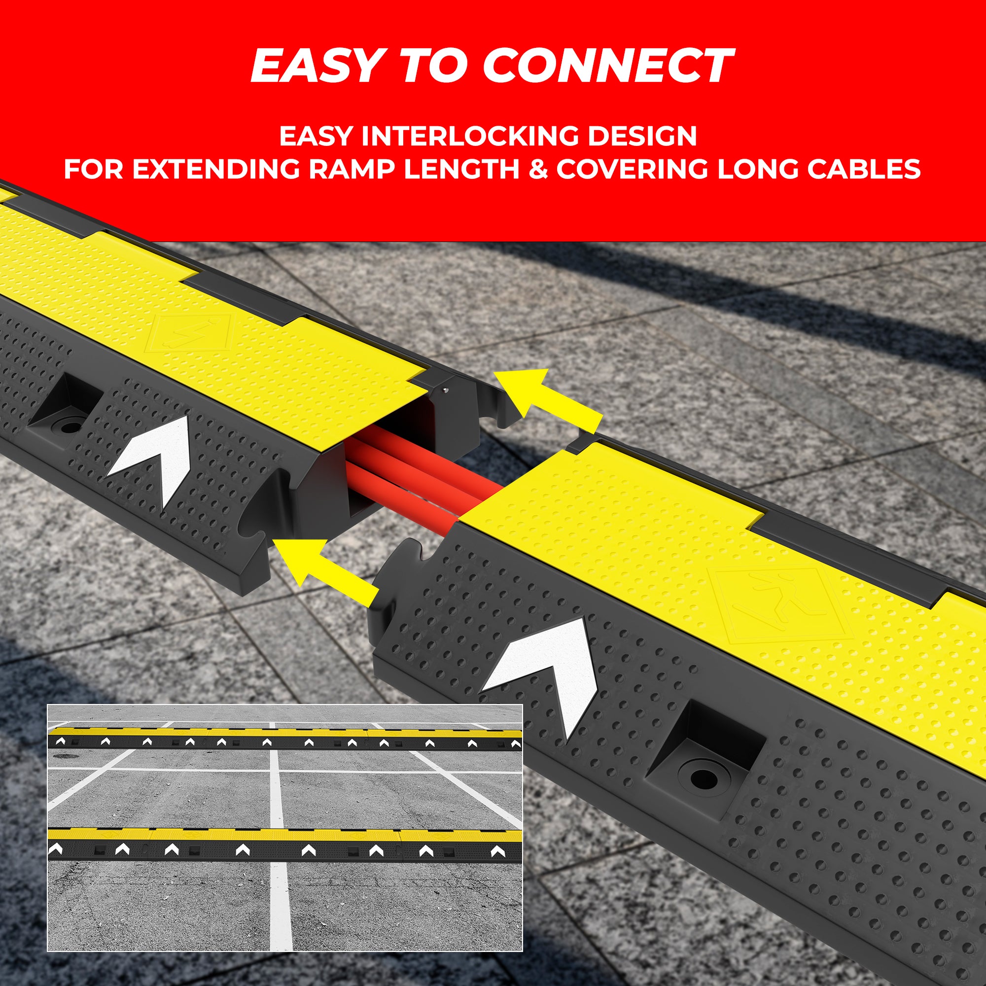 Heavy Duty Cable Protector Ramp for Indoor and Outdoor Use