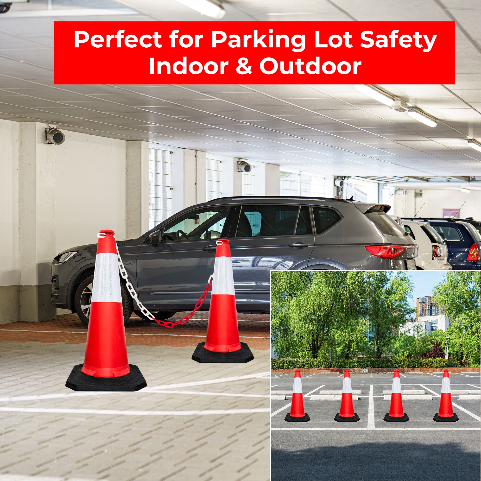 High Visibility Traffic Cone 1000mm Red