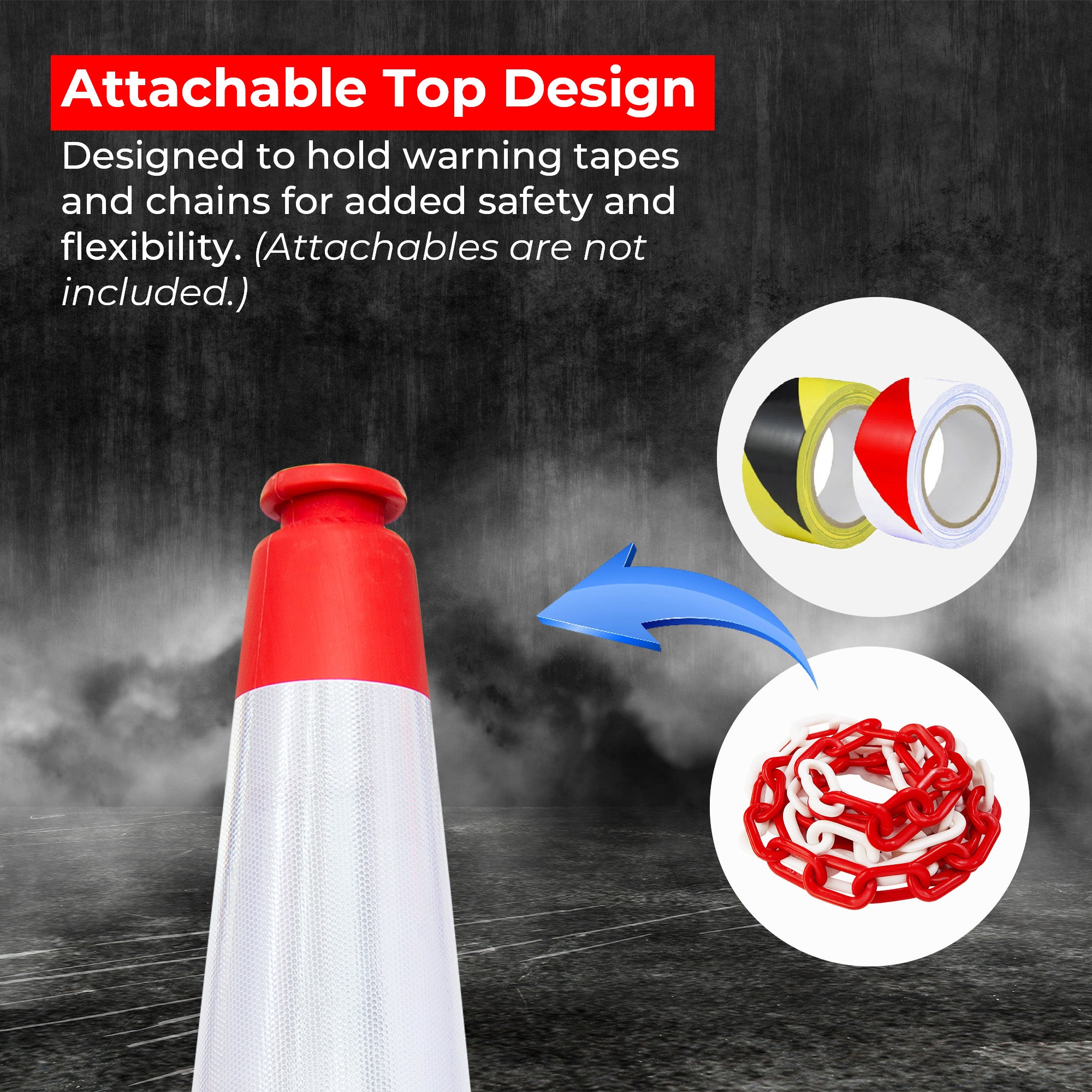 High Visibility Traffic Cone 1000mm Red
