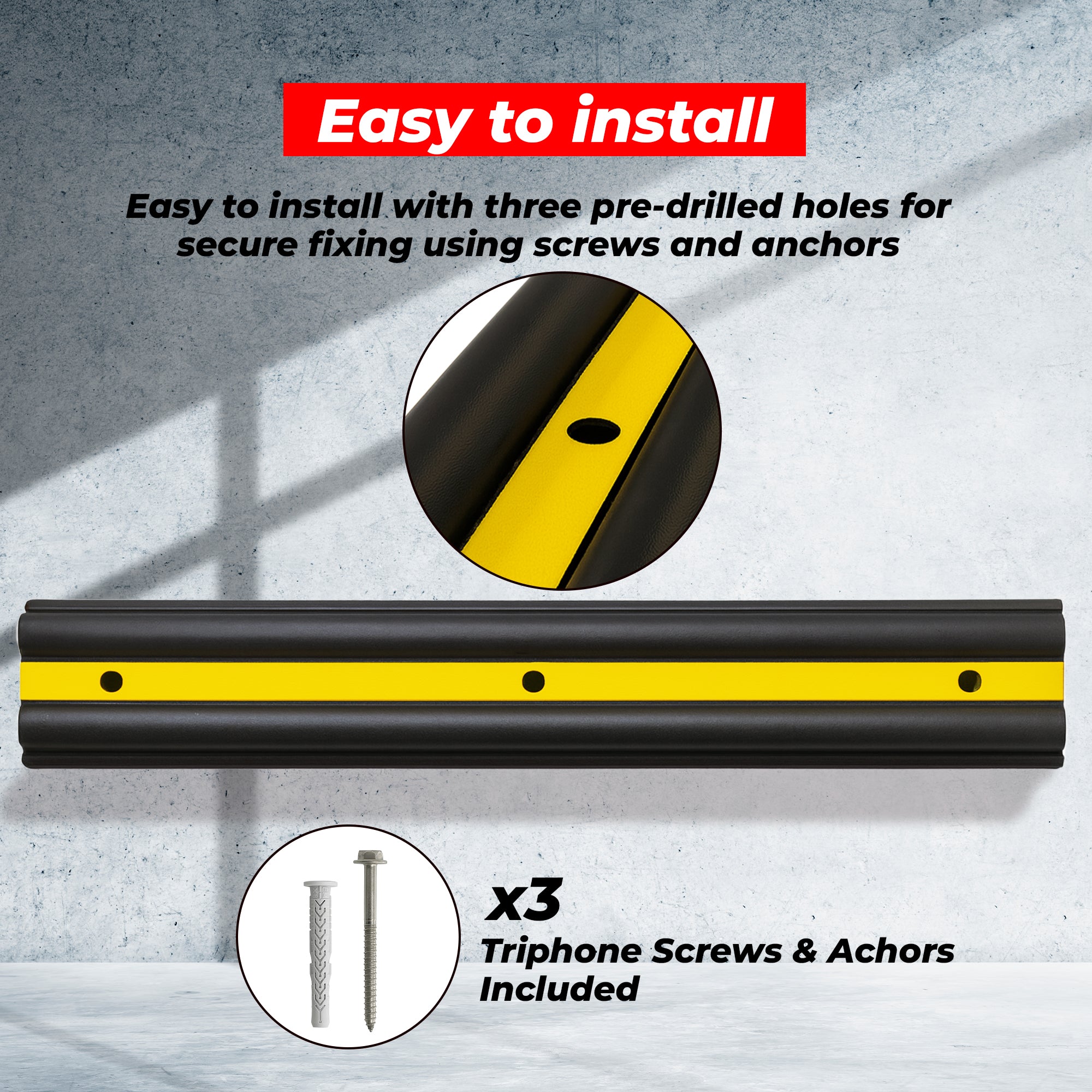 Heavy Duty Rubber Wall Guard 1000mm