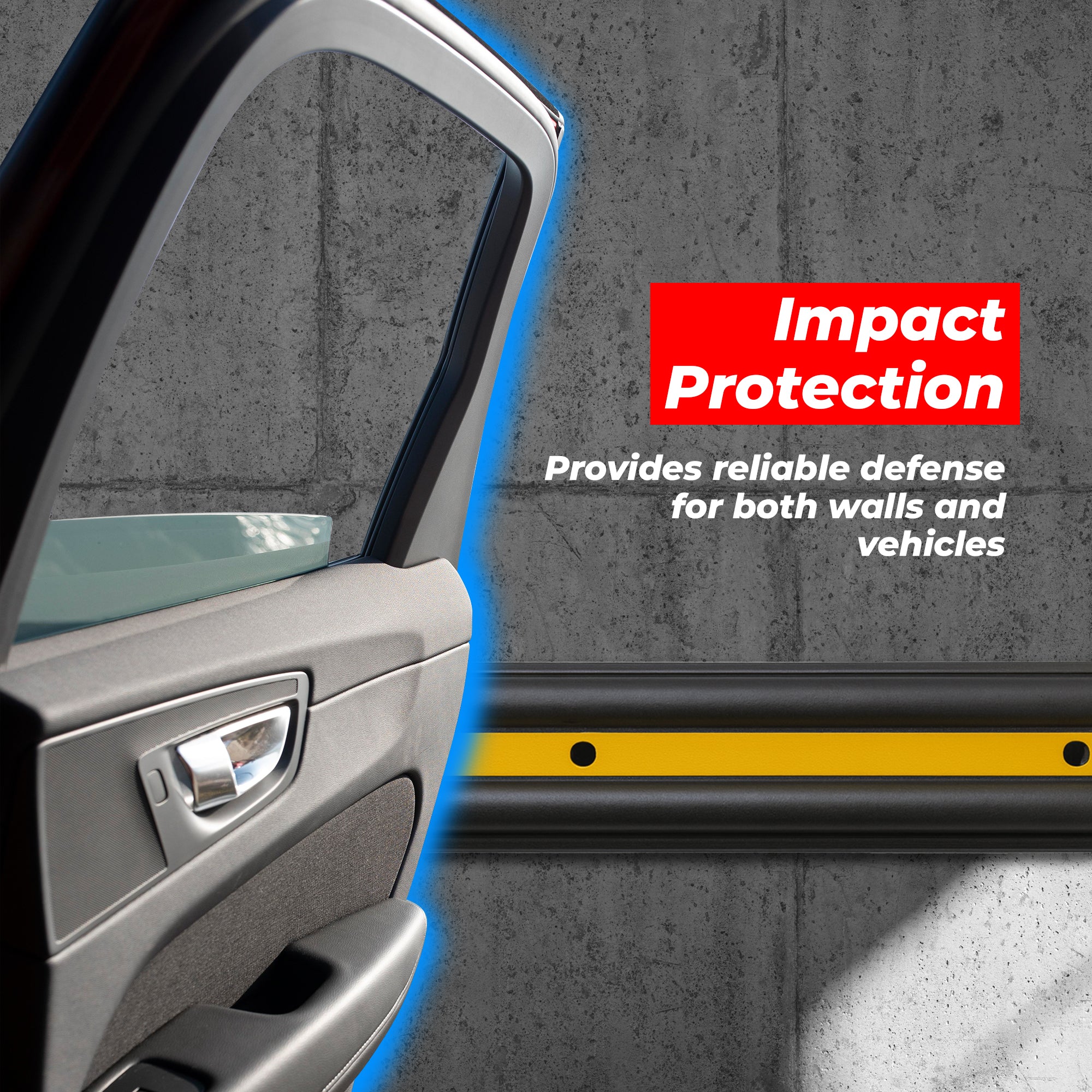 Heavy Duty Rubber Wall Guard 1000mm