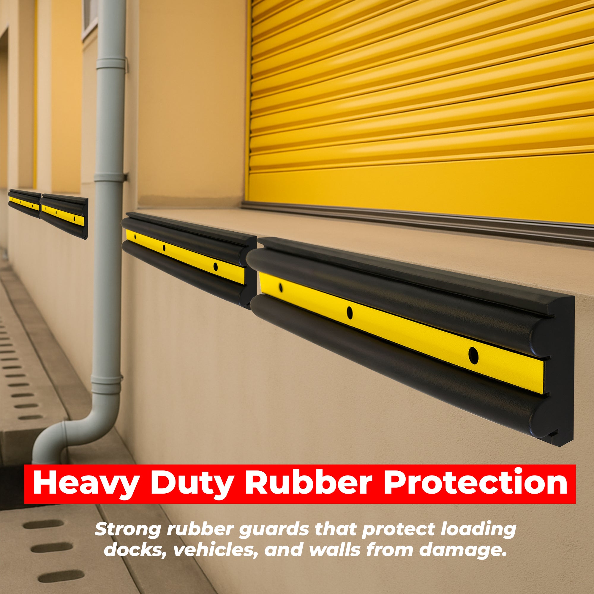 Heavy Duty Rubber Wall Guard 1000mm