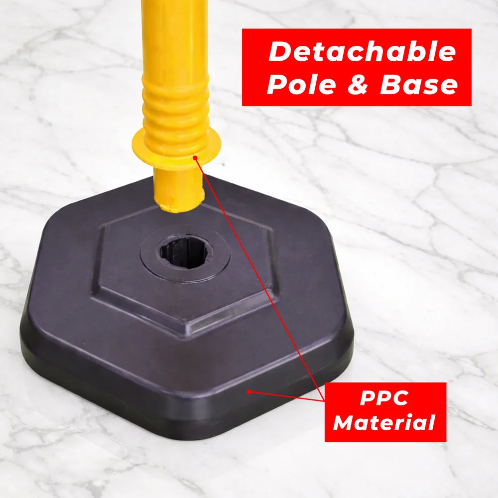 100CM Delineator Post with PVC Base | Yellow Reflective Channelizer Bollard