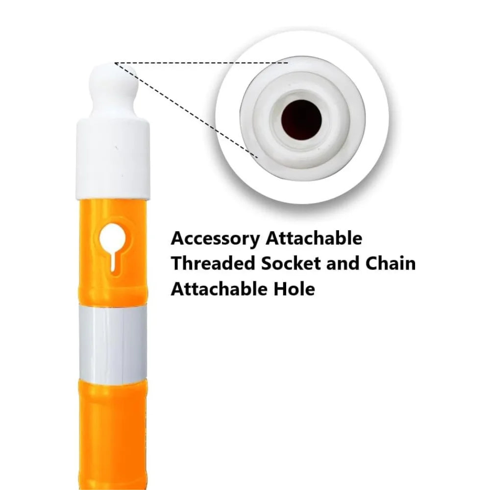 110CM Delineator Post with PVC Base | Yellow Reflective Traffic Bollard
