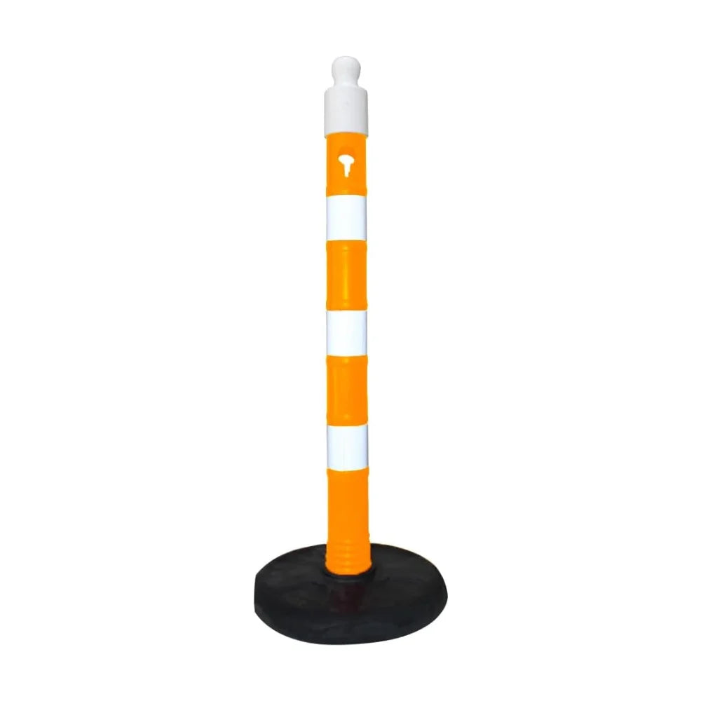 110CM Delineator Post with PVC Base | Yellow Reflective Traffic Bollard