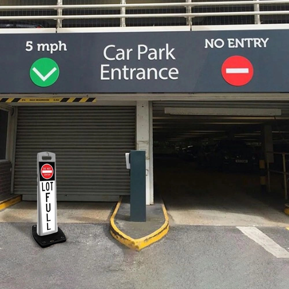 110cm Flexible Delineator Post with Weighted Base | Blank Pavement Sign