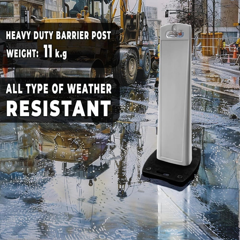 110cm Flexible Delineator Post with Weighted Base | Blank Pavement Sign