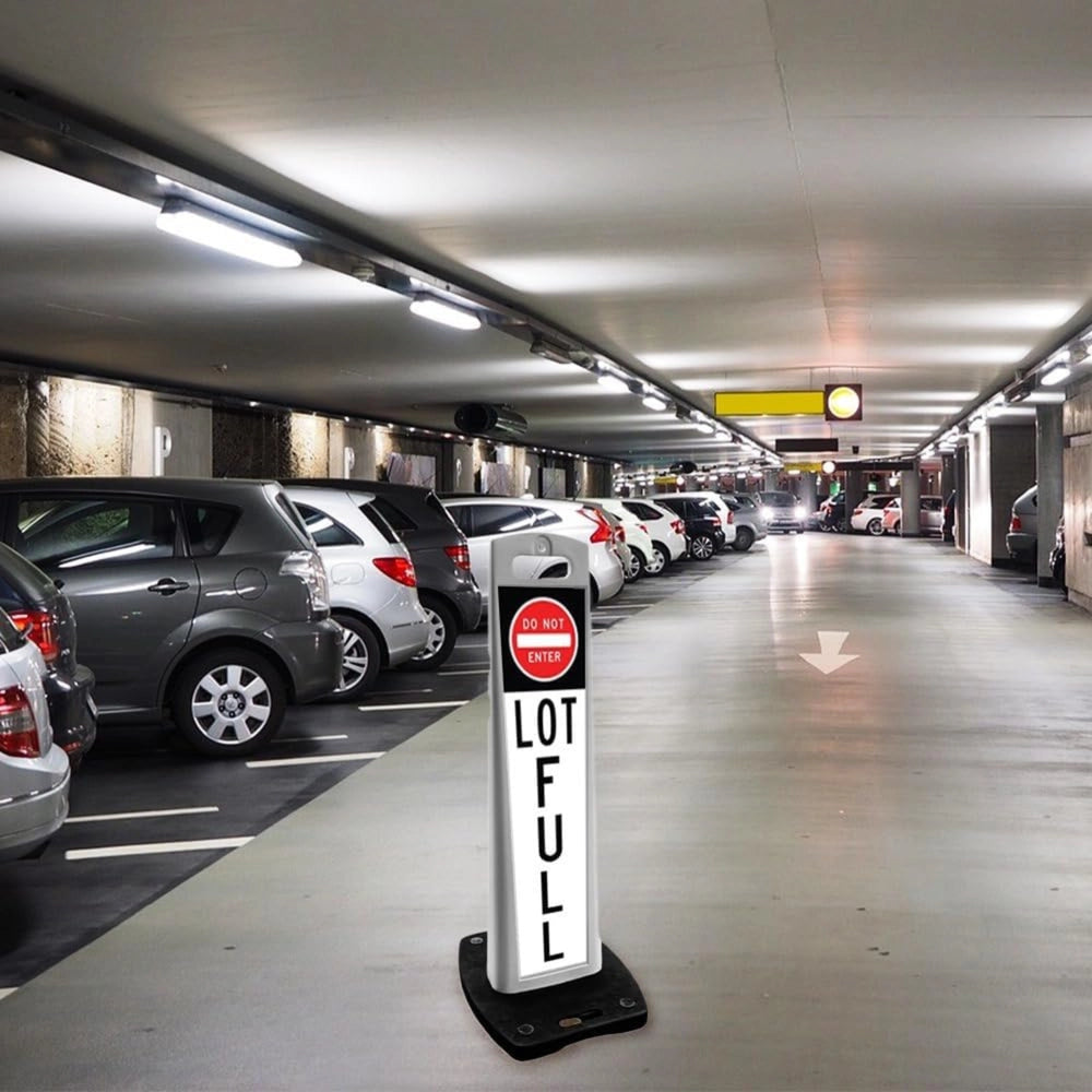 110cm Flexible Delineator Post with Weighted Base | Blank Pavement Sign