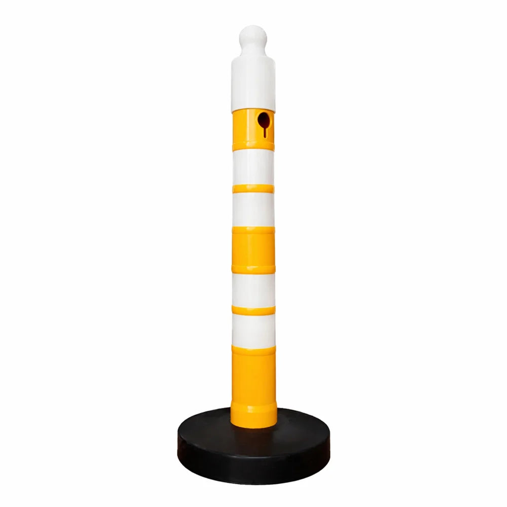 120CM Delineator Post Yellow | Reflective Traffic Bollard with Weighted Base