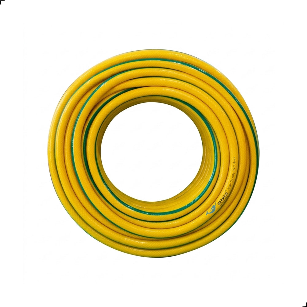 1/2 Inch 15Meter Reinforced Garden Hose Pipe | 4 Layer PVC Kink Resistant Water Hose - Yellow