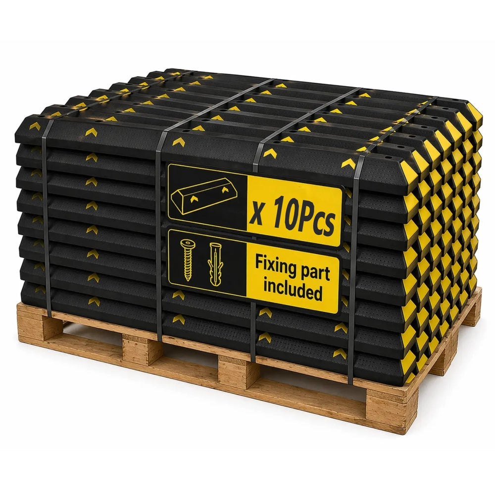 183CM Heavy Duty Wheel Stopper | Parking Kerb Block with Reflectors
