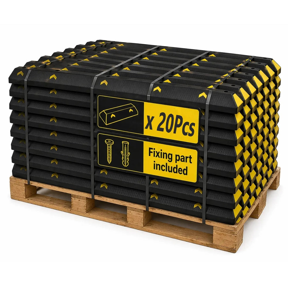 183CM Heavy Duty Wheel Stopper | Parking Kerb Block with Reflectors