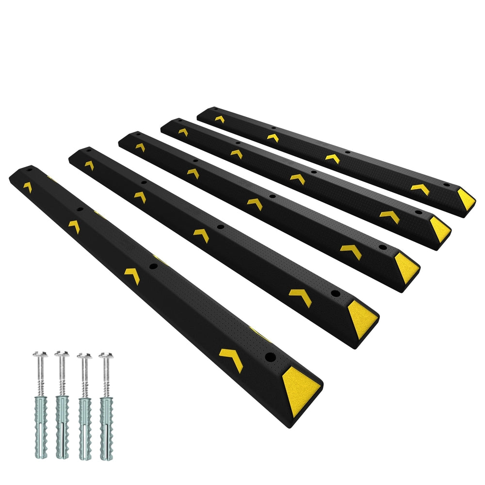 183CM Heavy Duty Wheel Stopper | Parking Kerb Block with Reflectors