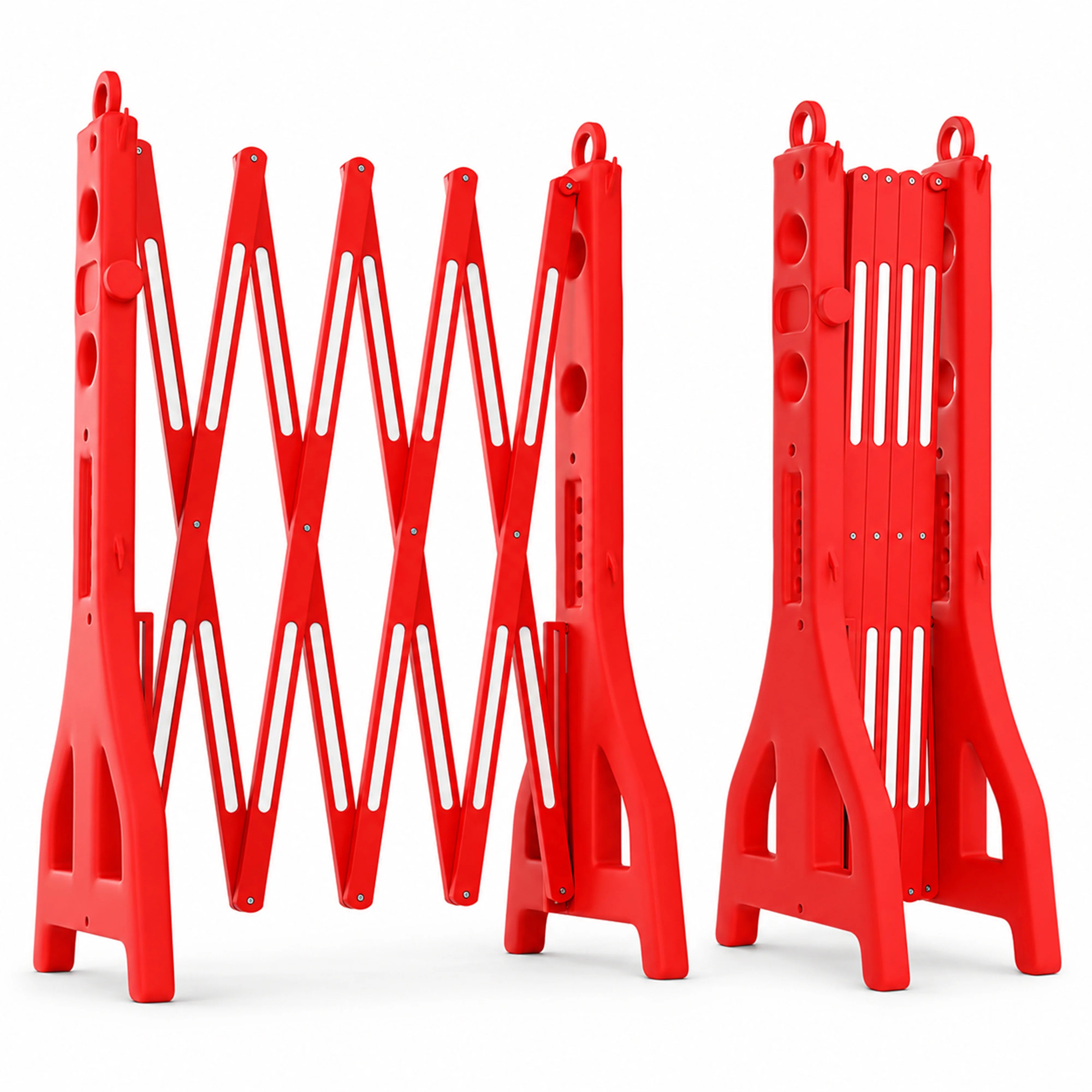 Expandable Mobile Safety Barrier 2.5M – Red | Folding Plastic Barricade