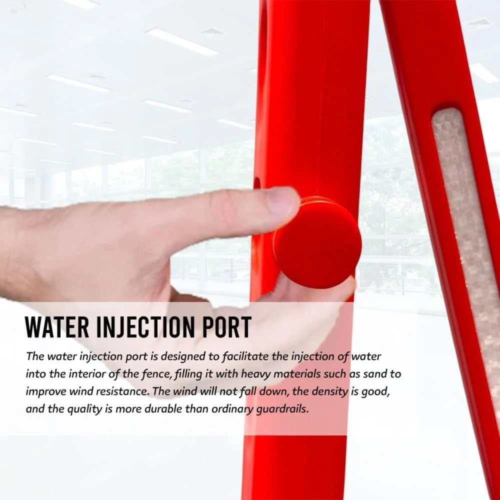 Expandable Mobile Safety Barrier 2.5M – Red | Folding Plastic Barricade