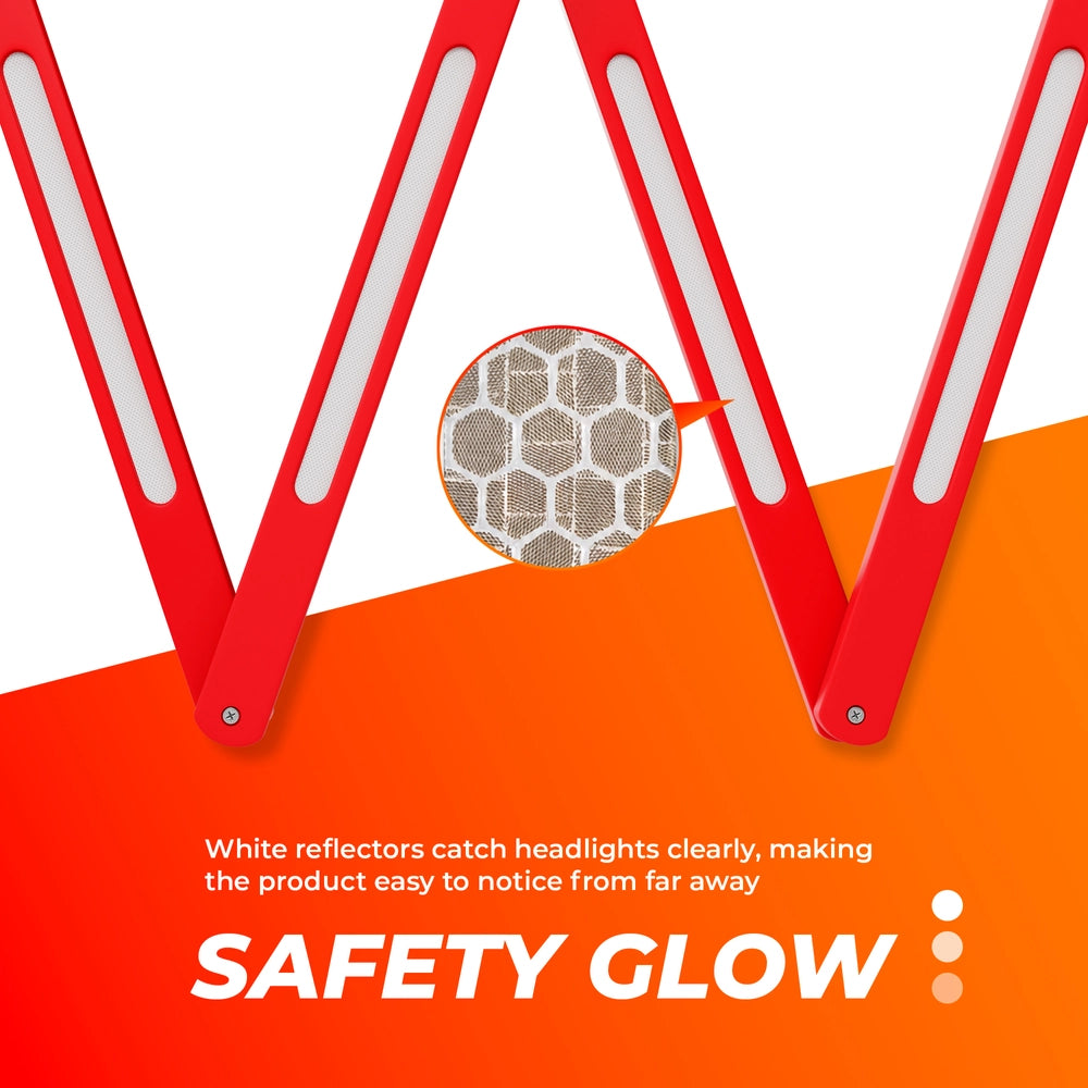 Expandable Mobile Safety Barrier 2.5M – Red | Folding Plastic Barricade