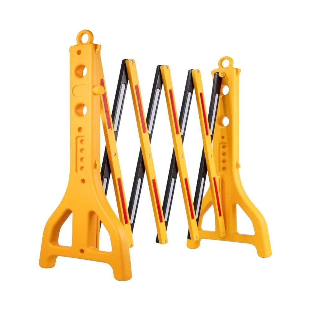 Expandable Mobile Safety Barrier 2.5M | Yellow & Black Folding Barricade