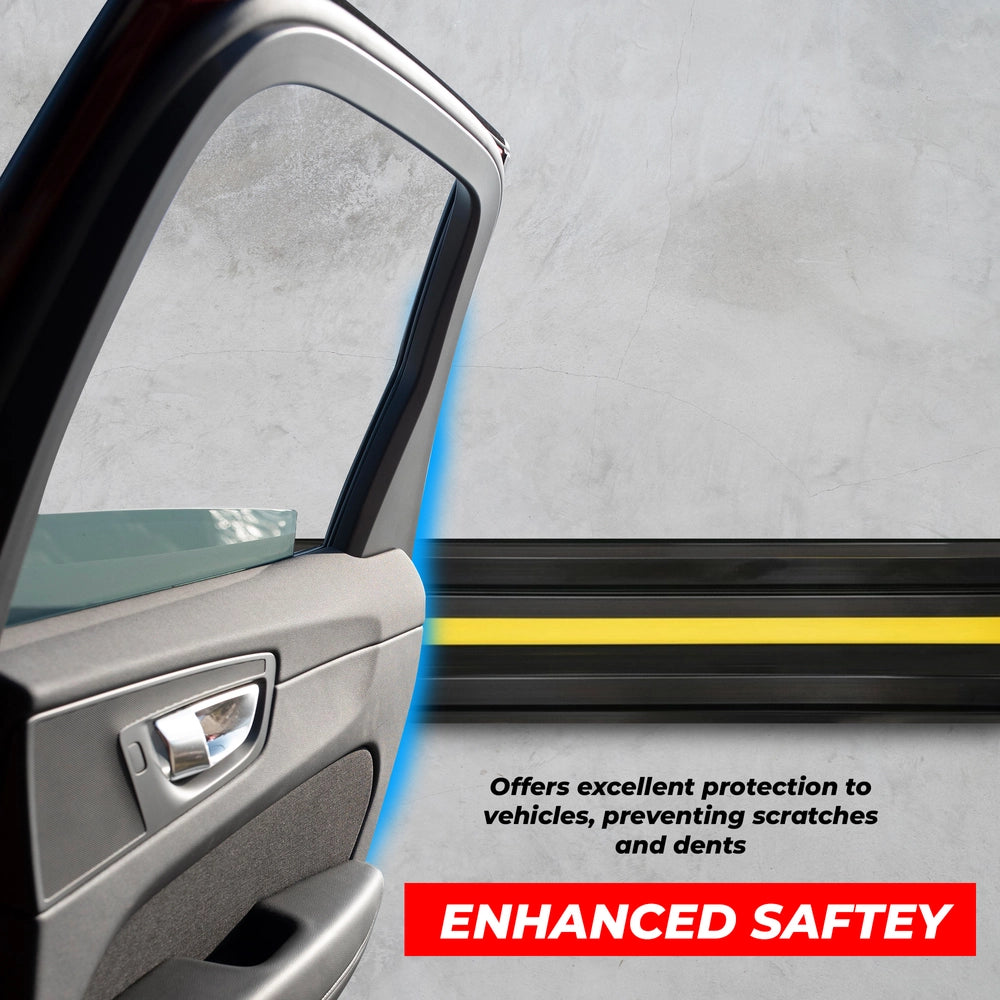 3 Meter Wall Guard Protector | Heavy Duty Garage & Parking Wall Bumper - Black & Yellow | 300× 20× 2.5CM