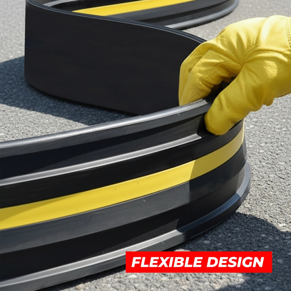 3 Meter Wall Guard Protector | Heavy Duty Garage & Parking Wall Bumper - Black & Yellow | 300× 20× 2.5CM