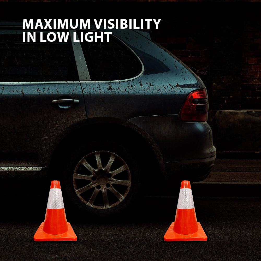 30CM Reflective Safety Cone | Flexible PVC Training Cone – Orange