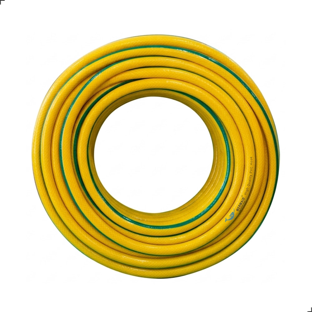 1/2 Inch 30Meter Reinforced Garden Hose Pipe | 4 Layer PVC Kink Resistant Water Hose - Yellow
