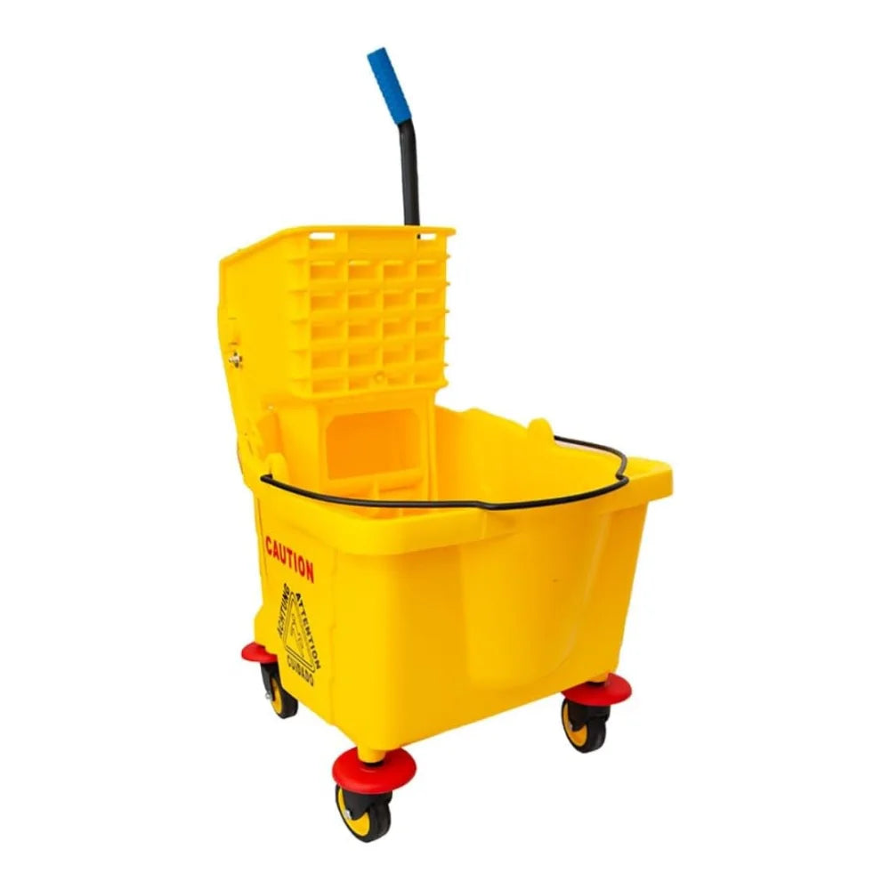36L Kentucky Mop Bucket with Wringer | Yellow Cleaning Trolley