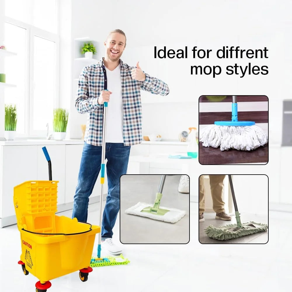 36L Kentucky Mop Bucket with Wringer | Yellow Cleaning Trolley