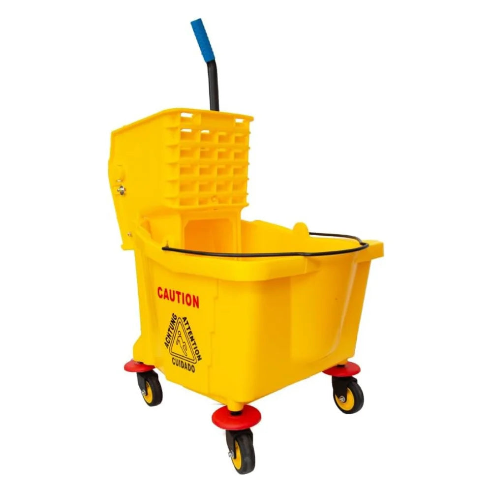 36L Kentucky Mop Bucket with Wringer | Yellow Cleaning Trolley