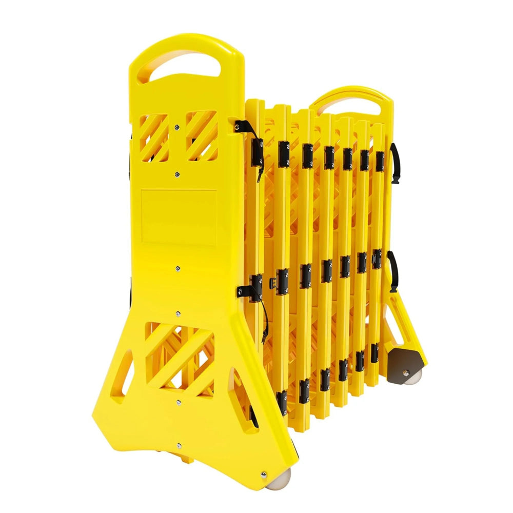 Expandable Safety Barrier 4Meter | Yellow Extendable Crowd Control Barrier with Wheels