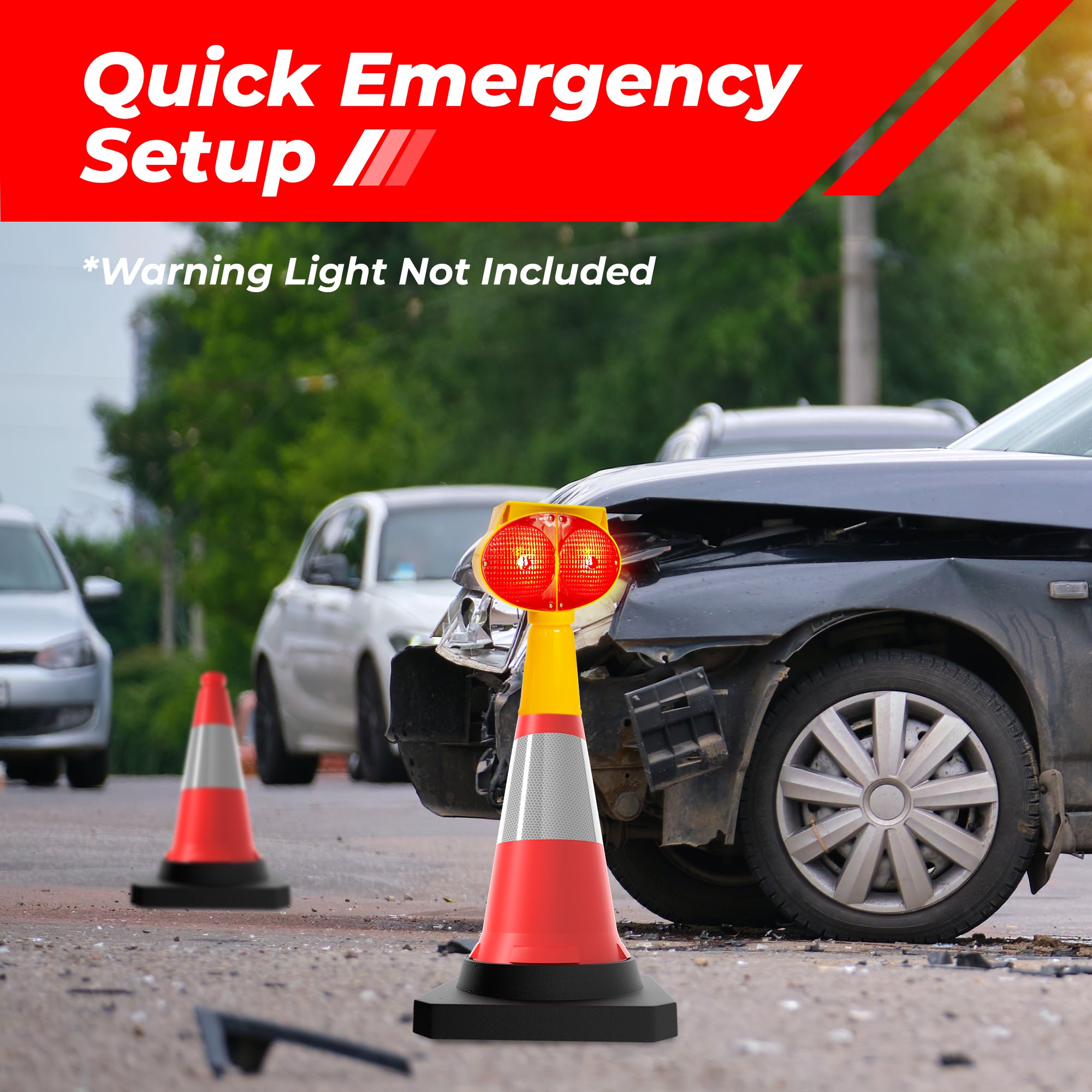 500mm Red Traffic Cone High Visibility Reflective