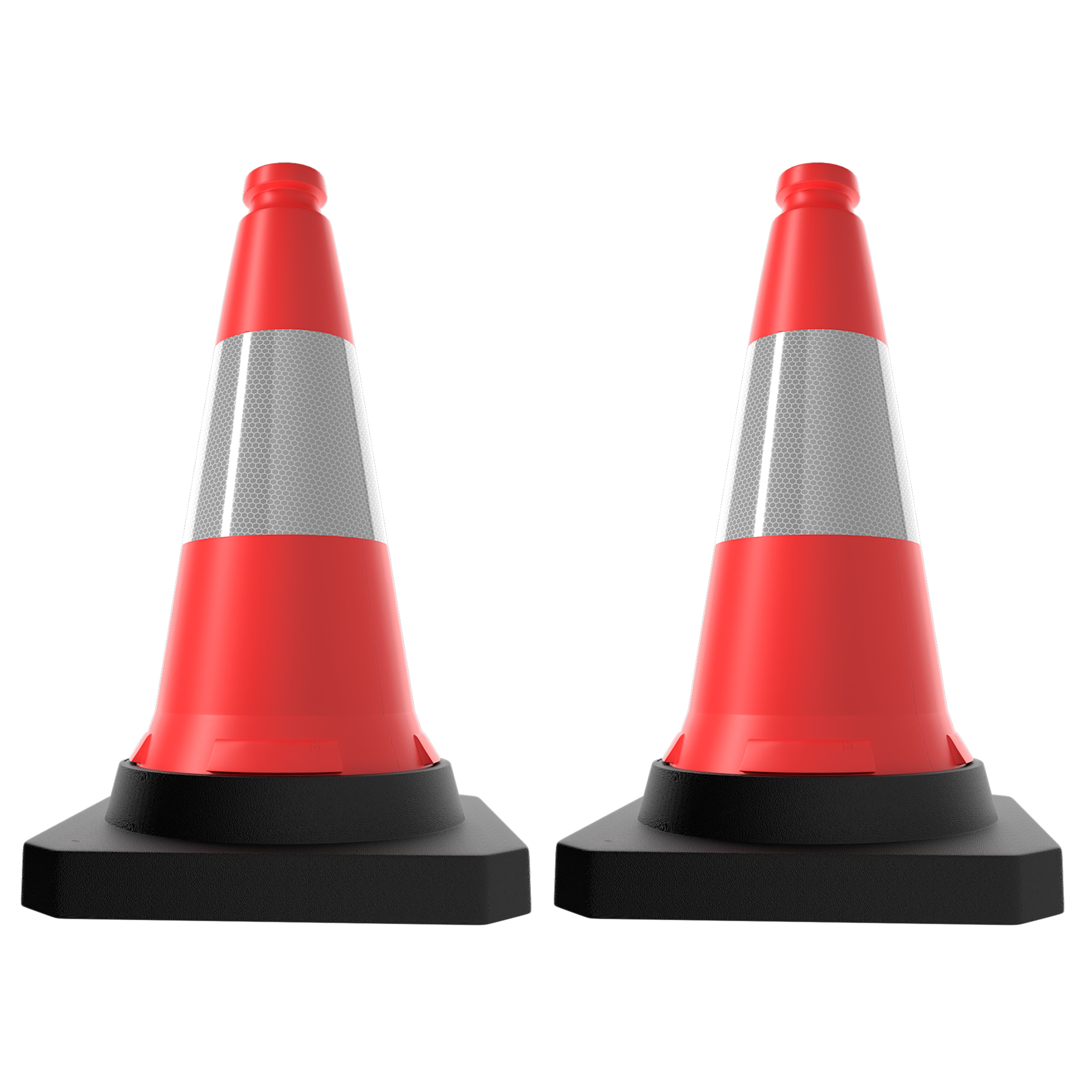 500mm Red Traffic Cone High Visibility Reflective