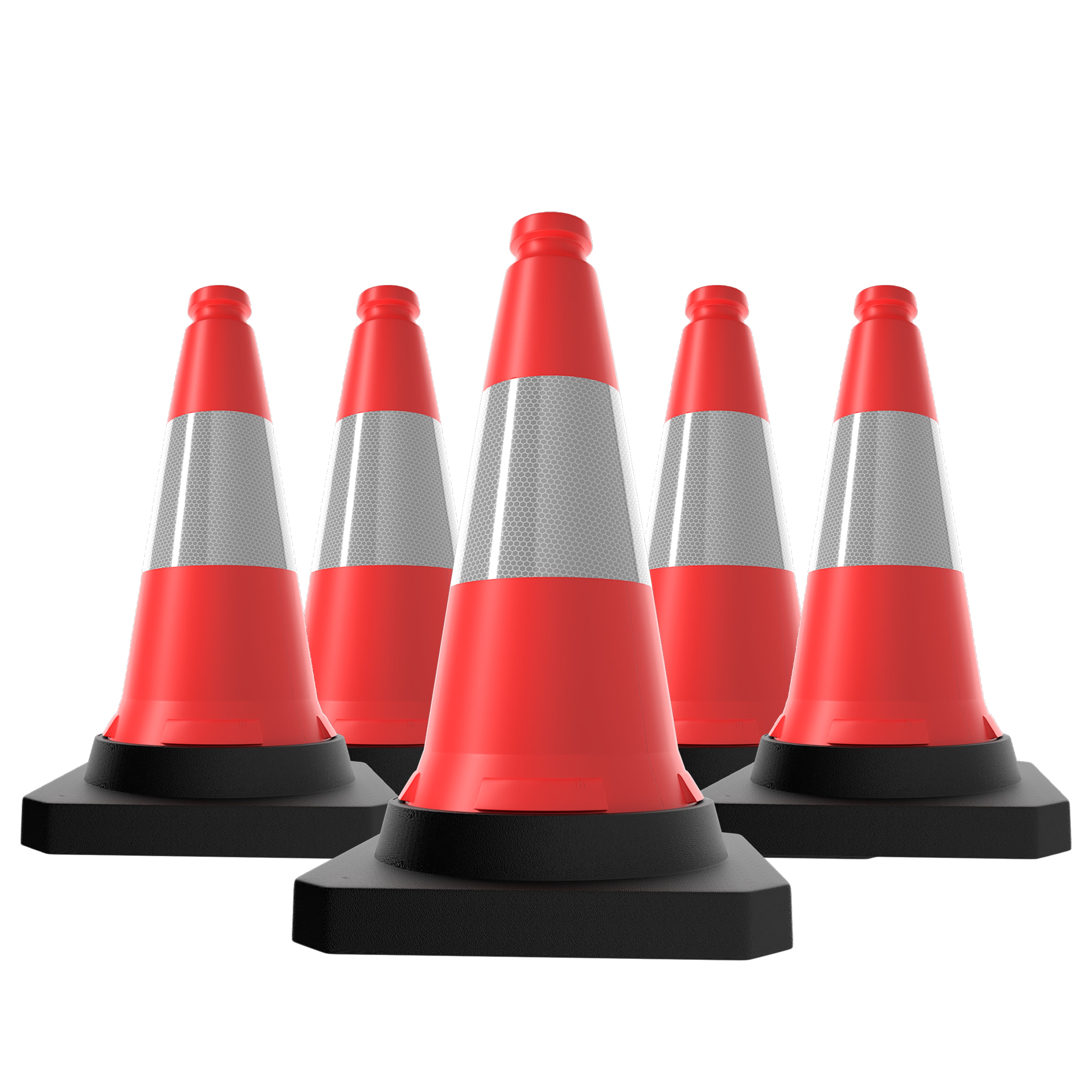 500mm Red Traffic Cone High Visibility Reflective