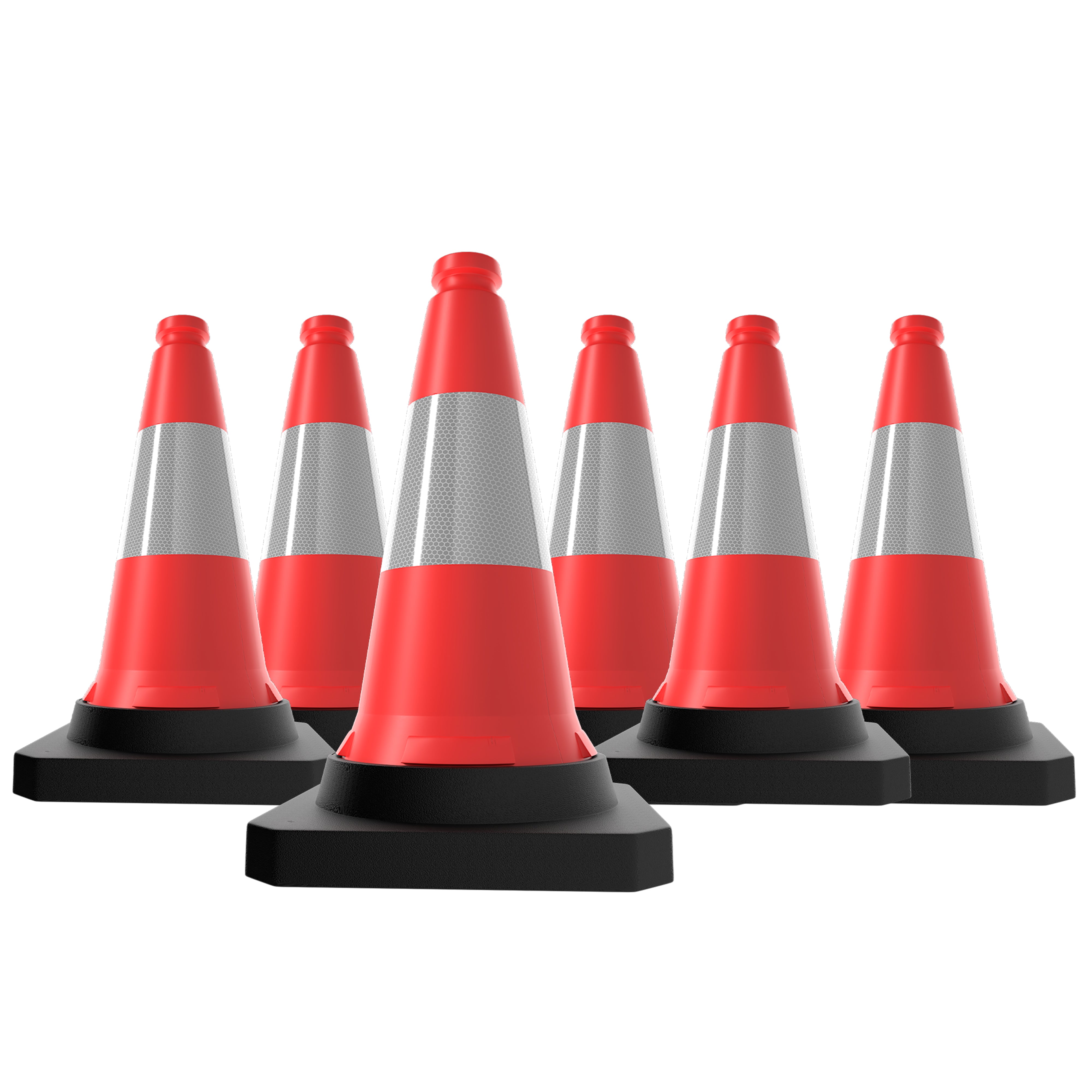 500mm Red Traffic Cone High Visibility Reflective