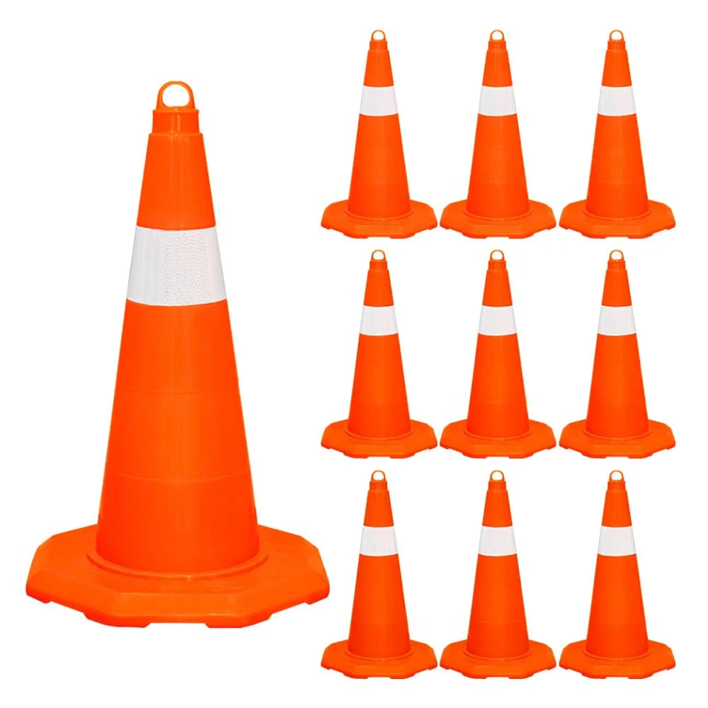 50CM Traffic Cone | Unbreakable PVC Reflective Safety Cone – Orange