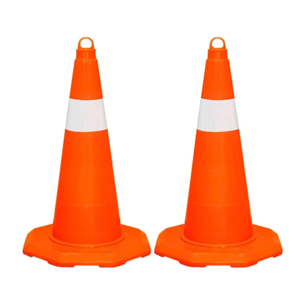 50CM Traffic Cone | Unbreakable PVC Reflective Safety Cone – Orange