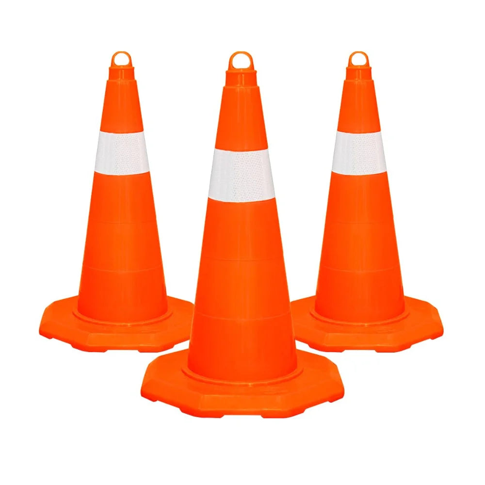 50CM Traffic Cone | Unbreakable PVC Reflective Safety Cone – Orange