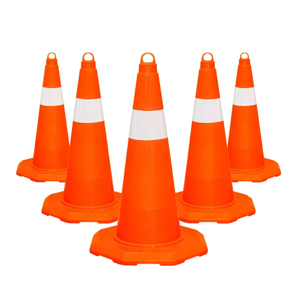 50CM Traffic Cone | Unbreakable PVC Reflective Safety Cone – Orange