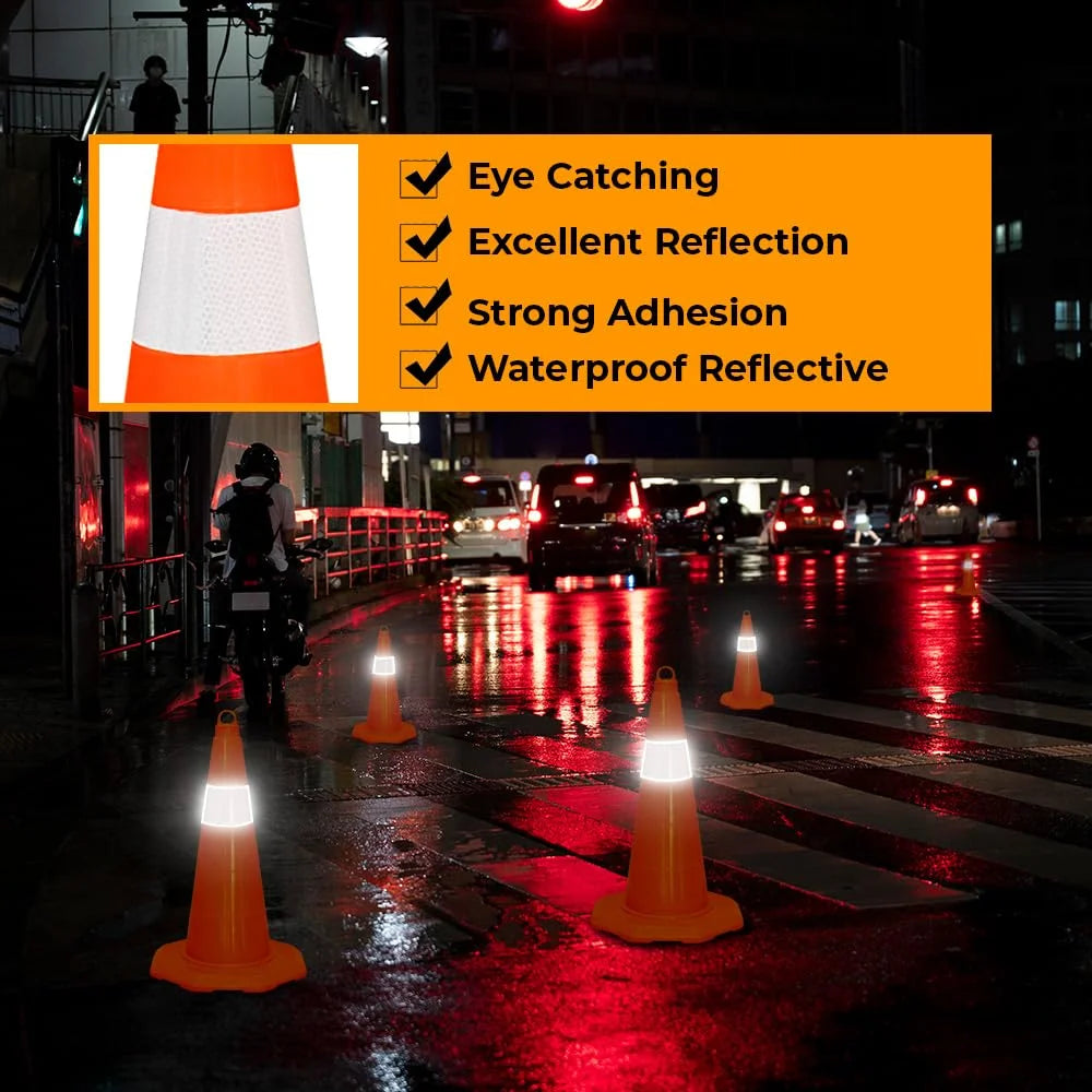 50CM Traffic Cone | Unbreakable PVC Reflective Safety Cone – Orange