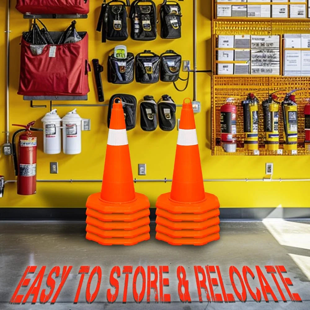 50CM Traffic Cone | Unbreakable PVC Reflective Safety Cone – Orange