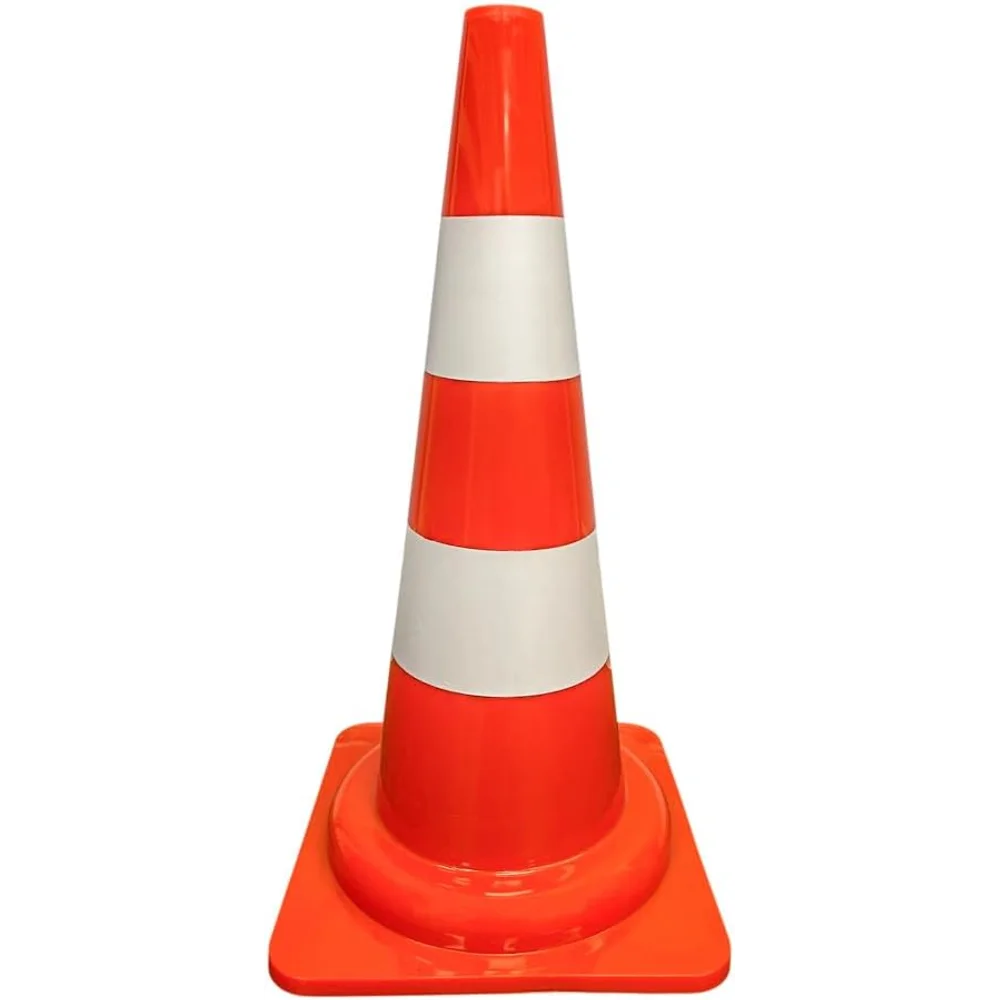 55cm flexible PVC reflective traffic safety cone for road and construction use