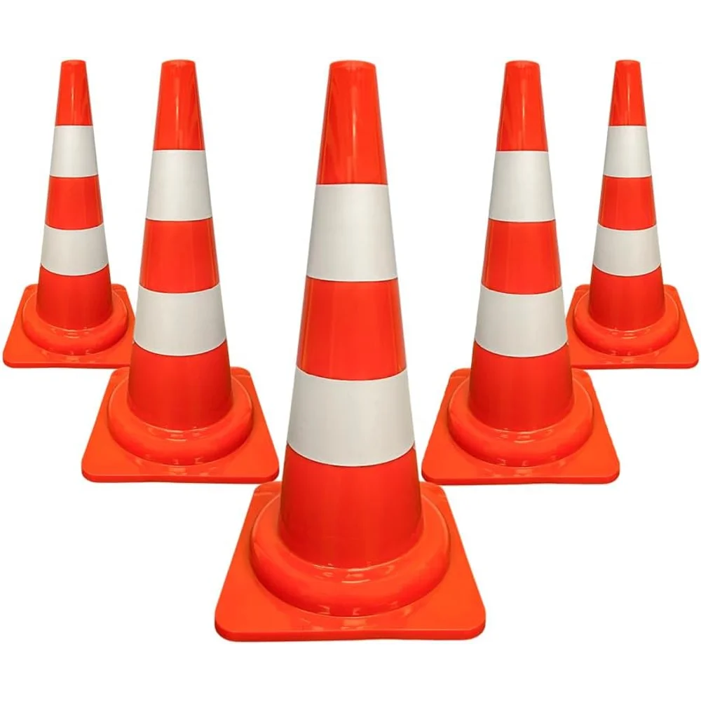 55cm reflective flexible PVC safety cone for hazard and warning areas