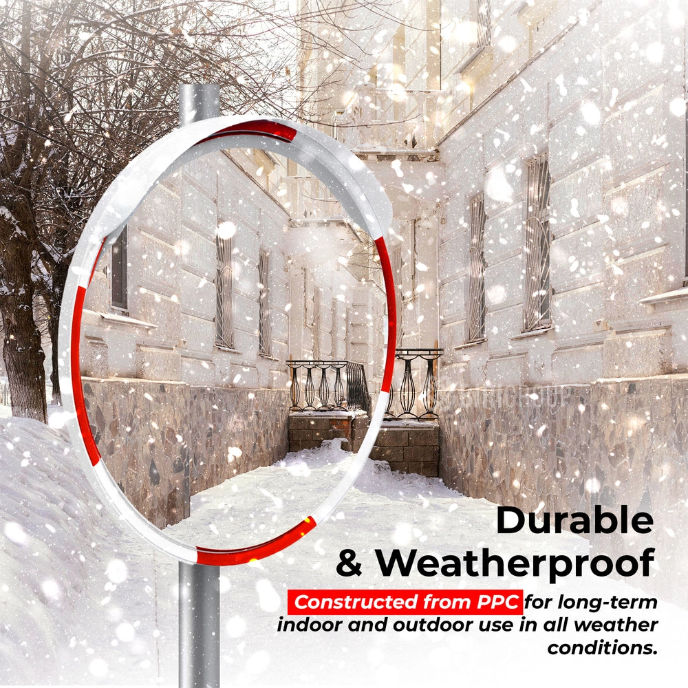 60CM Convex Safety Mirror | Wide Angle Security Mirror for Parking & Driveways